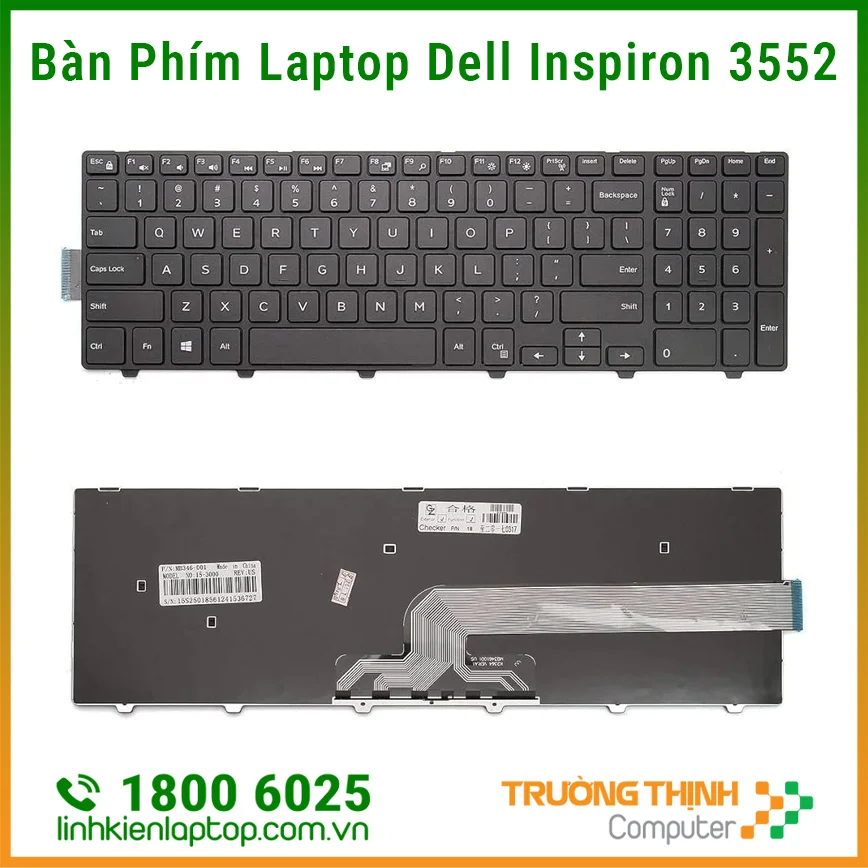 Sửa, Thay Bàn Phím Laptop Dell Inspiron 15 3552 Giá Rẻ Sửa, Thay Bàn Phím Laptop Dell Inspiron 15 3552 Giá Rẻ