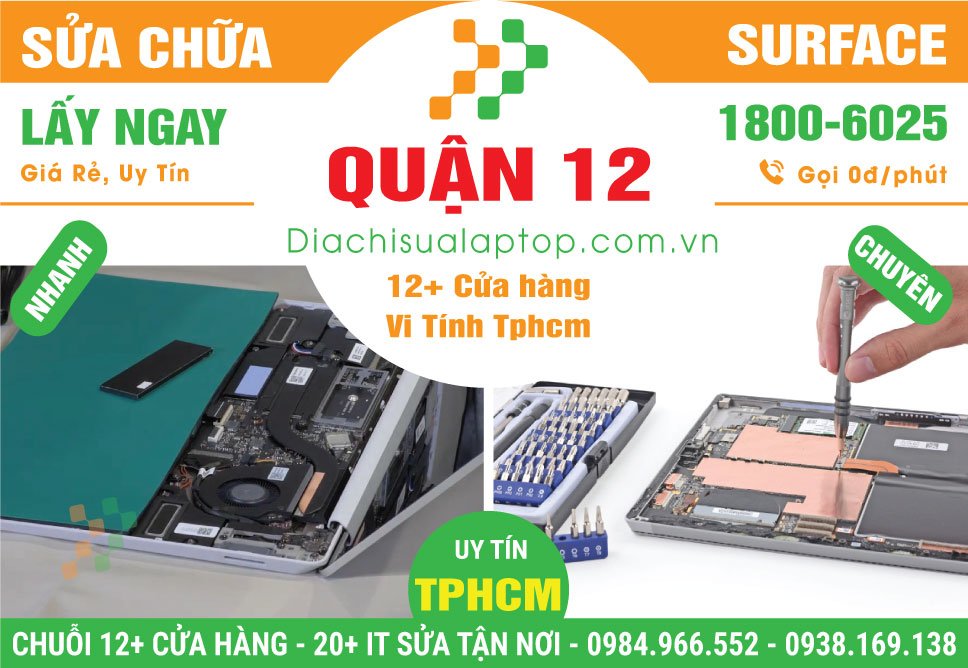 Địa Chỉ Sửa Surface Giá Rẻ Tại Quận 12