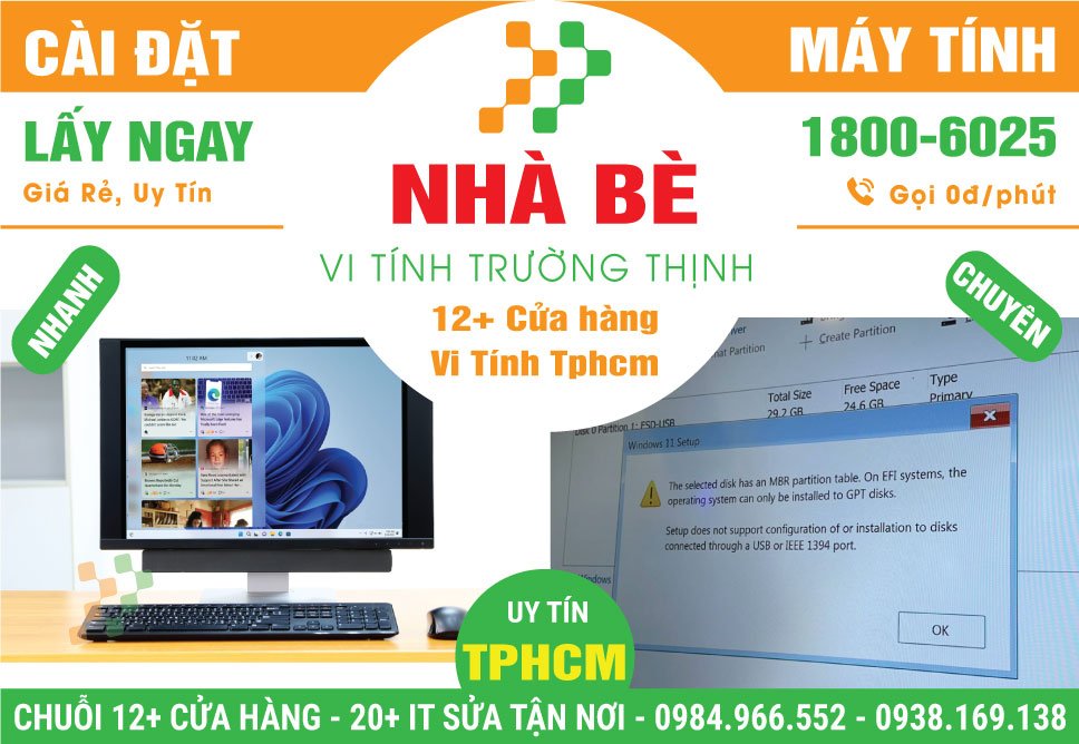 Cài Đặt Máy Tính PC, Laptop Giá Rẻ Tại Huyện Nhà Bè