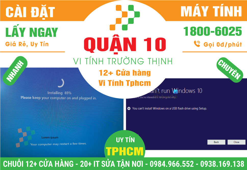 Cài Đặt Máy Tính PC, Laptop Giá Rẻ Tại Quận 10
