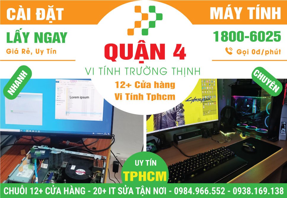 Cài Đặt Máy Tính PC, Laptop Giá Rẻ Tại Quận 4