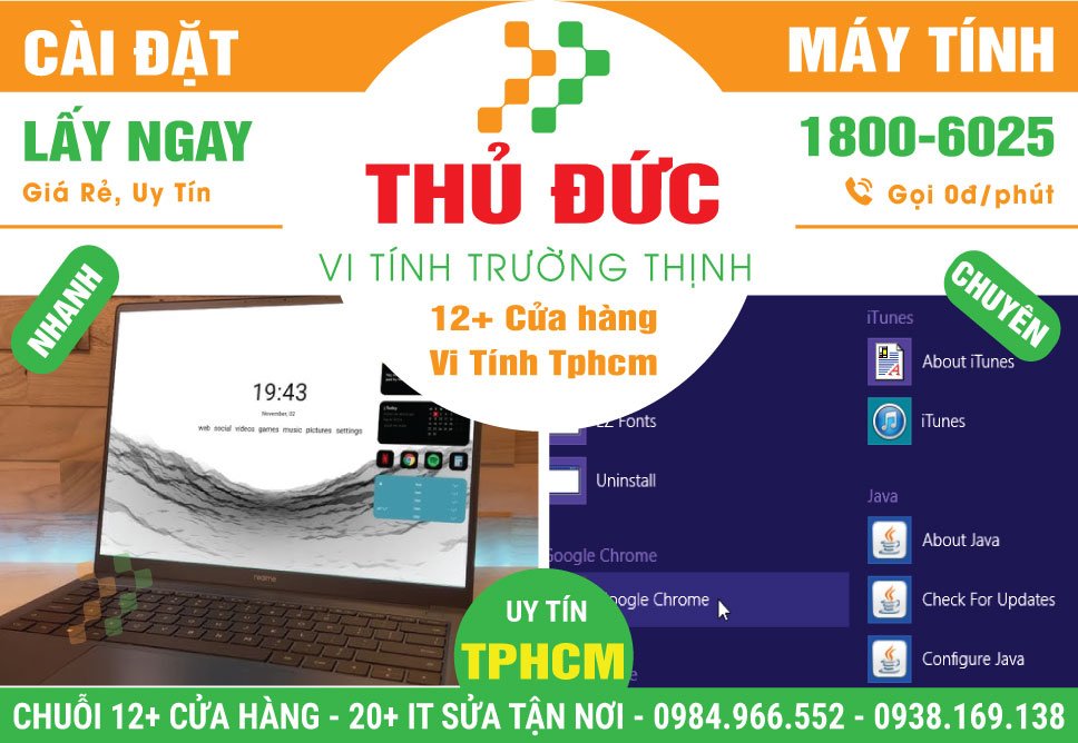 Cài Đặt Máy Tính PC, Laptop Giá Rẻ Tại Quận Thủ Đức
