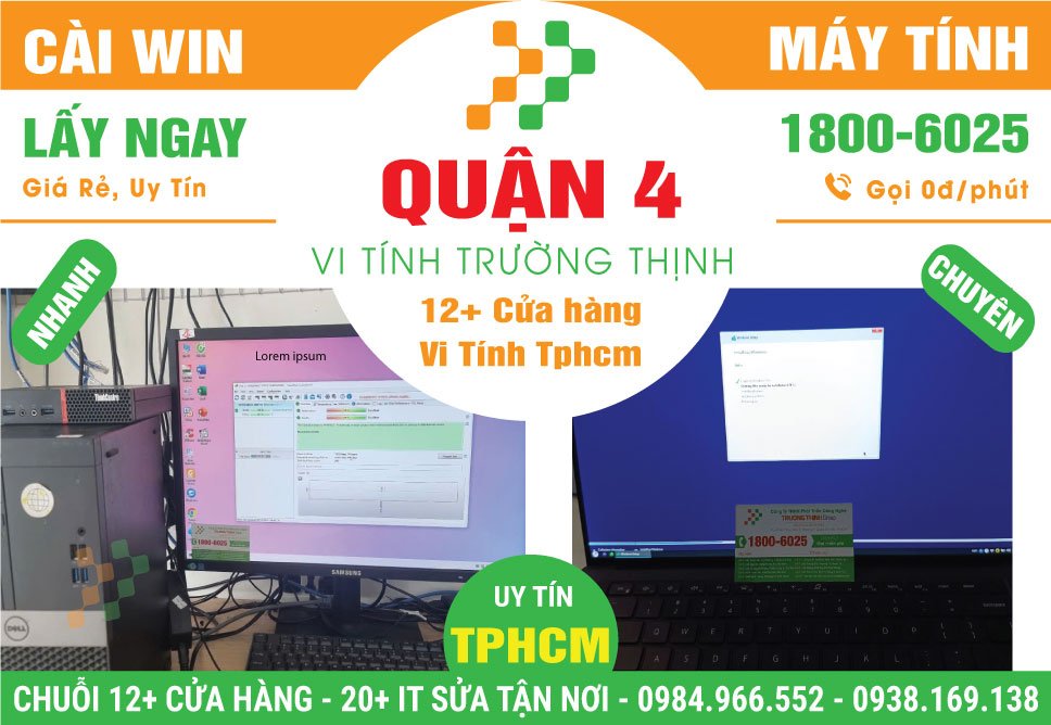 Địa Chỉ Cài Win Laptop, PC Giá Rẻ Tại Quận 4