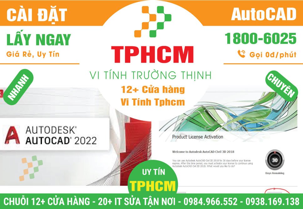 Dịch Vụ Cài Đặt AutoCAD - Đầy Đủ Bản Kích Hoạt & Bản Quyền