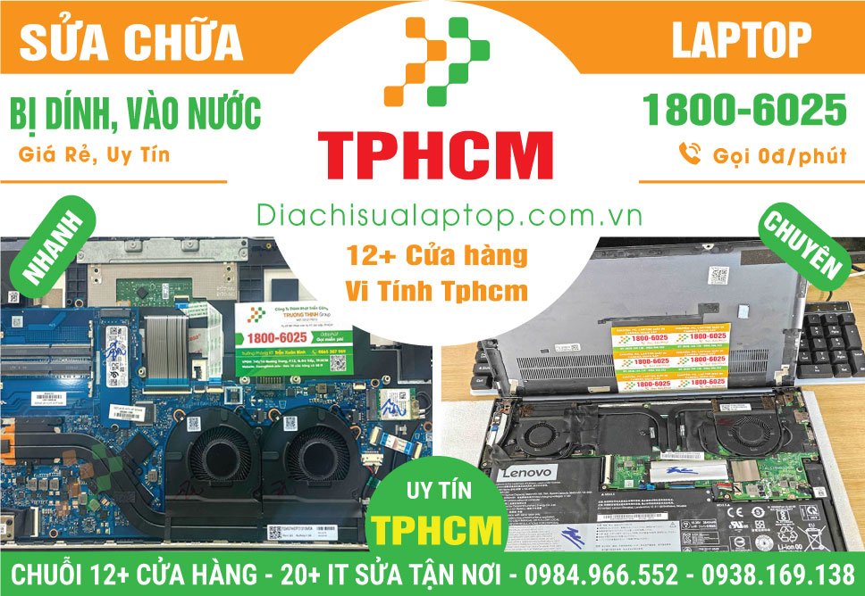 Sửa Chữa Laptop bị dính nước, vào nước