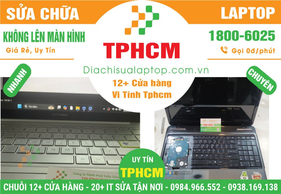 Sửa Chữa Laptop không lên màn hình (màn đen, màn xanh)