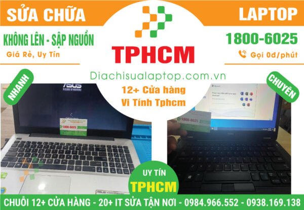 Sửa Chữa Laptop không lên nguồn - sập nguồn đột ngột