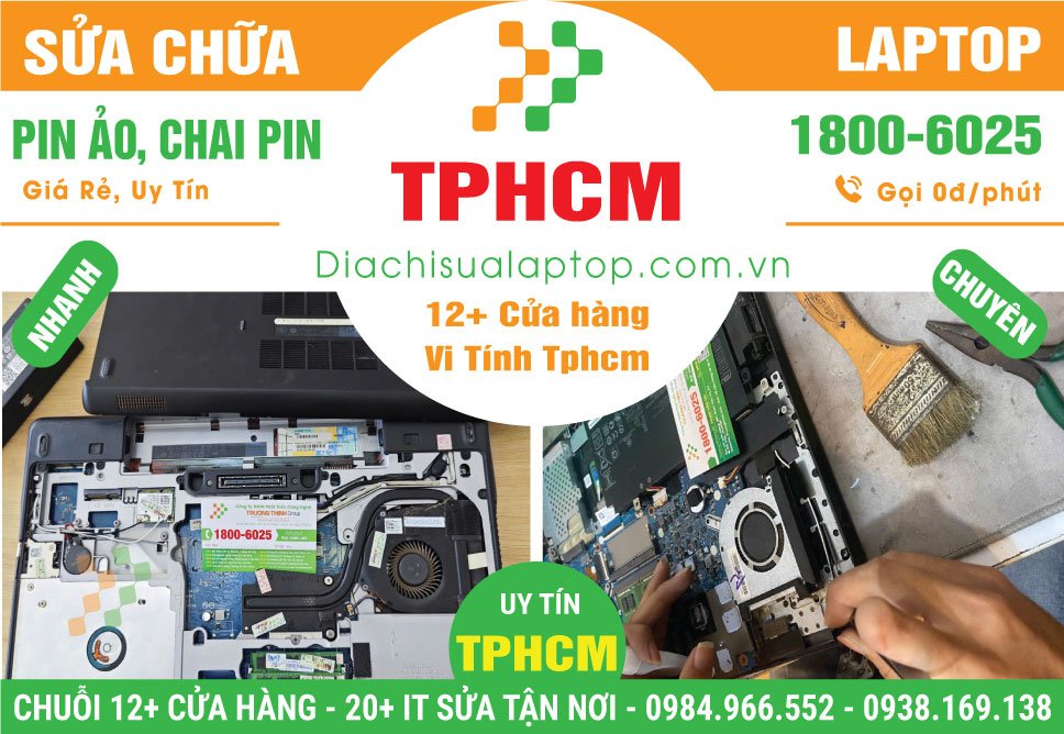 Sửa Chữa Laptop không sạc pin - pin ảo - chai pin