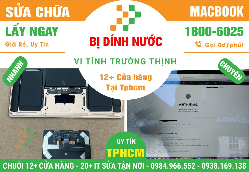 Sửa Chữa Macbook Dính Nước - Vào Nước - Không Lên Màn Hình