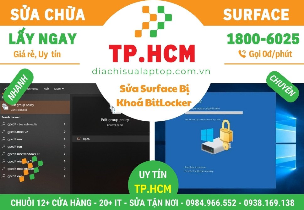 Sửa Chữa Surface Bị Khoá BitLocker Tận Nơi
