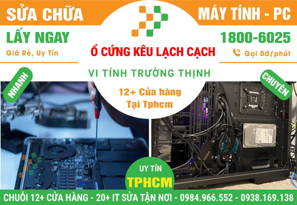 Sửa Chữa Ổ Cứng PC Kêu Lạch Cạch - Không Nhận Ổ