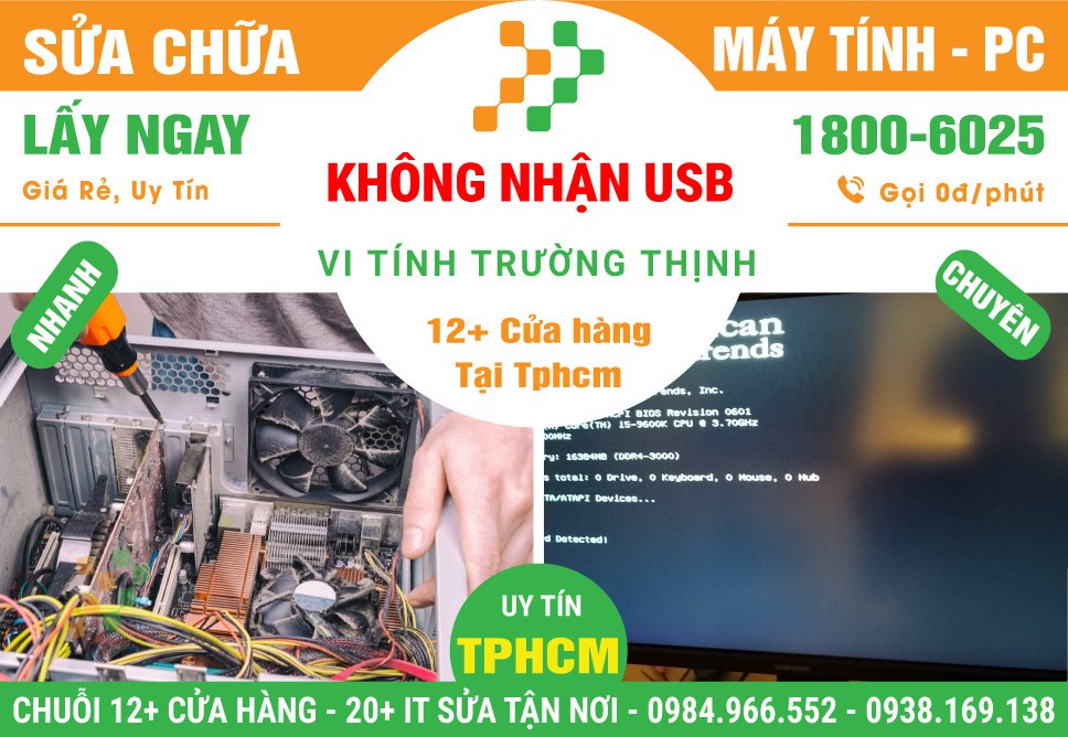 Sửa Chữa PC Không Nhận Bàn Phím - Chuột - USB