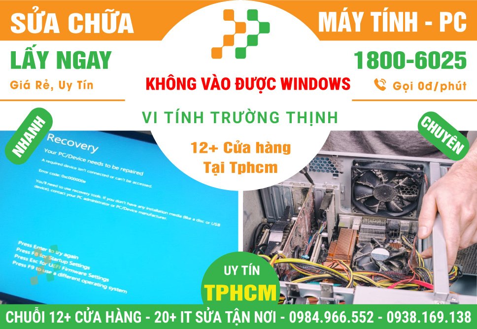 Sửa Chữa PC Không Vào Được Windows - Lỗi Khởi Động