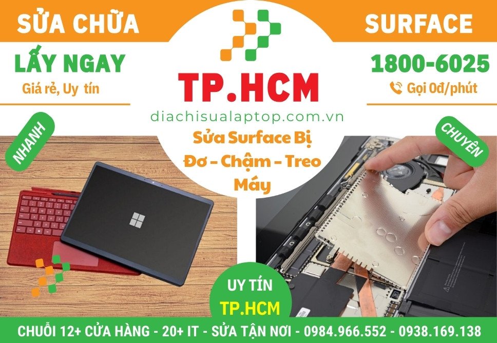 Sửa Surface Bị Đơ – Lag – Treo Máy Đột Ngột