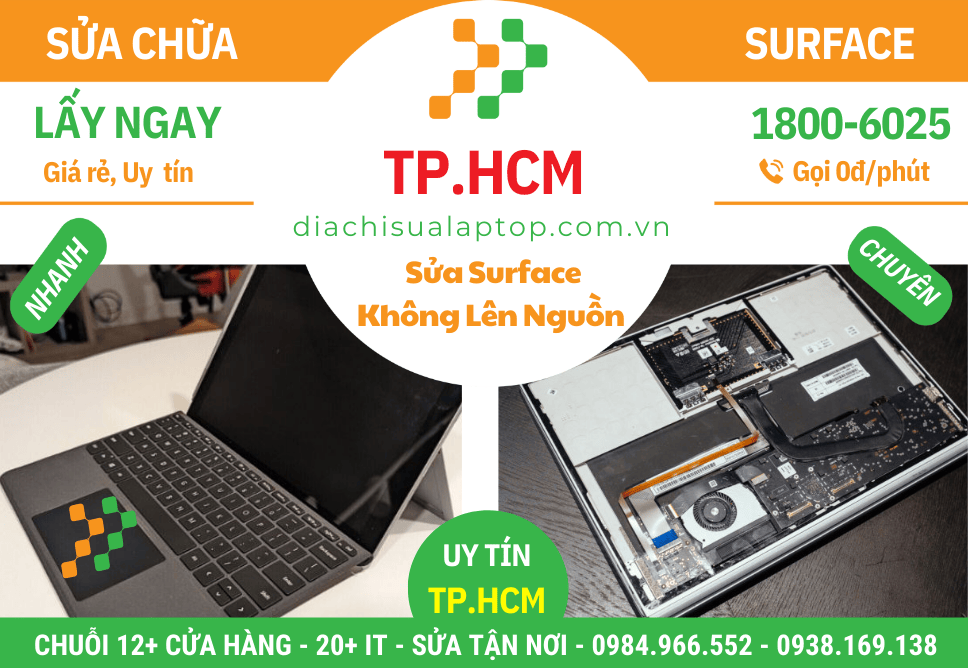 Sửa Surface Không Lên Nguồn – Sập Nguồn Tại TP.HCM