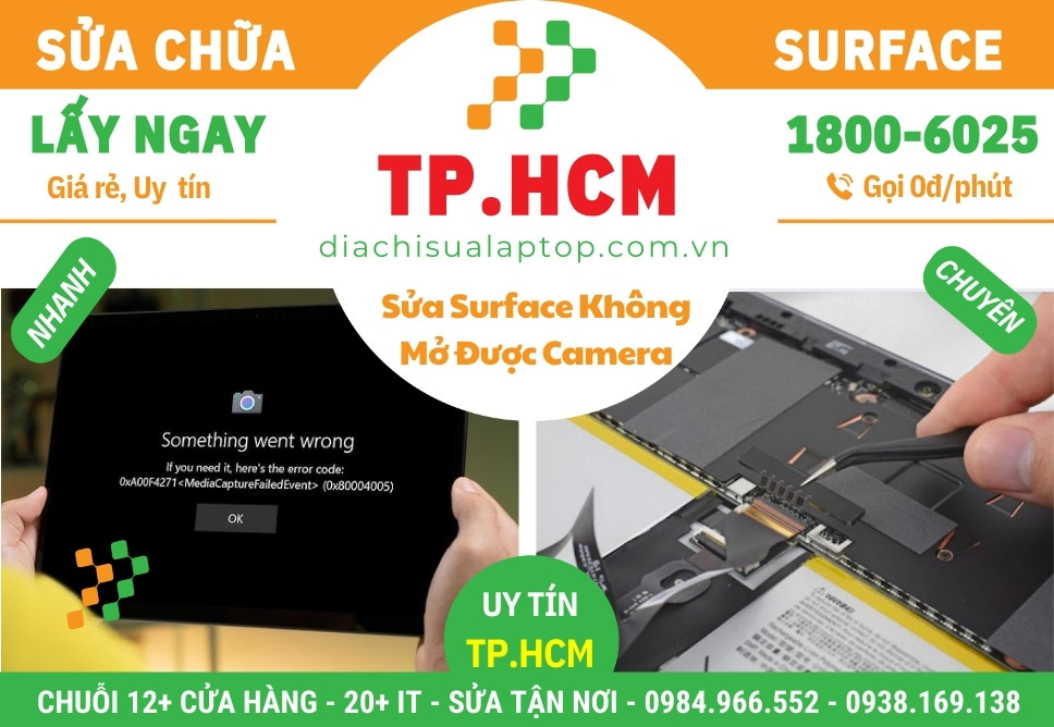 Sửa Surface Không Mở Được Camera