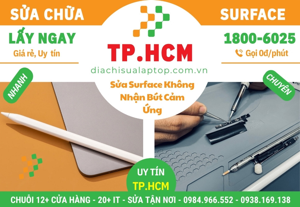 Sửa Surface Không Nhận Bút Cảm Ứng Giá Rẻ