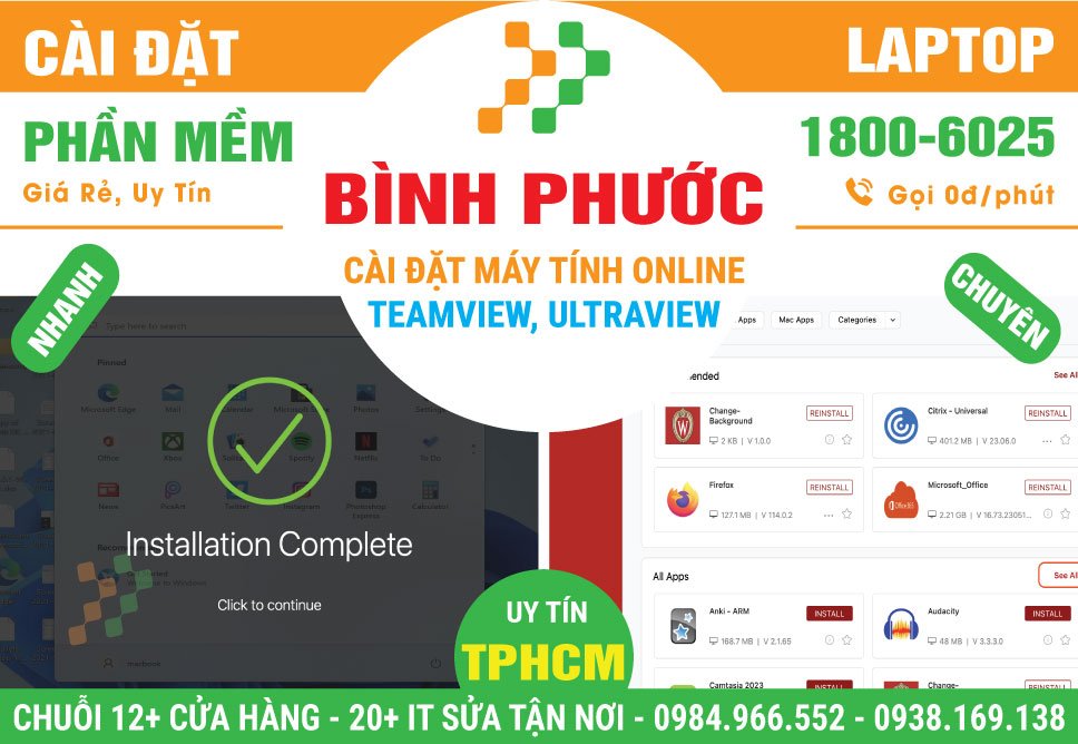 Cài Đặt Máy Tính Online Tại Bình Phước