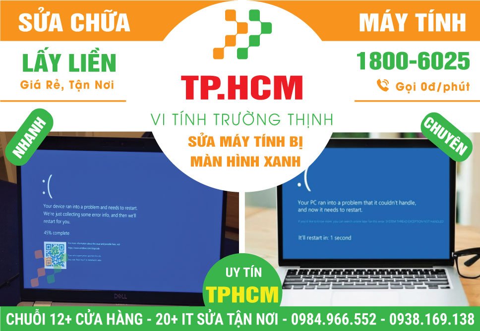 Dịch Vụ Sửa Máy Tính Bị Màn Hình Xanh TPHCM