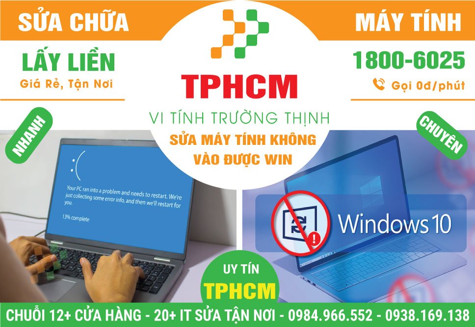 Dịch Vụ Sửa Máy Tính Không Vào Win TPHCM