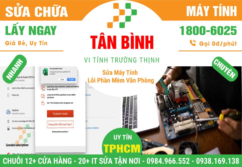 Địa Điểm Xử Lý Lỗi Phần Mềm Văn Phòng Trên Máy Tính Tại Quận Tân Bình