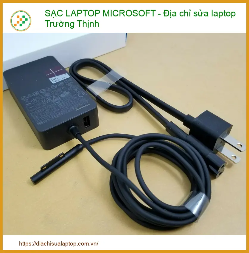 Các Dòng Máy Và Thông Số Sạc Laptop Microsoft Phổ Biến