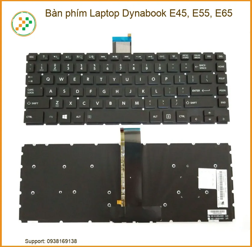 Bàn phím Laptop Dynabook E45, E55, E65 - Thay thế chính hãng, lấy ngay tại TP.HCM