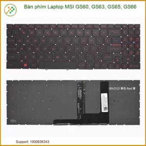 Bàn phím Laptop MSI GS60, GS63, GS65, GS66 - Thay thế nhanh tận nơi tại TP.HCM