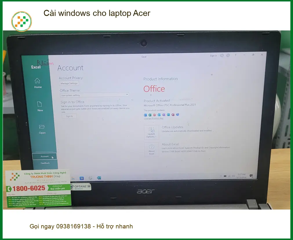 Bạn Đạt ở Bình Tân review dịch vụ cài windows cho laptop Acer uy tín ảnh thực tế 2