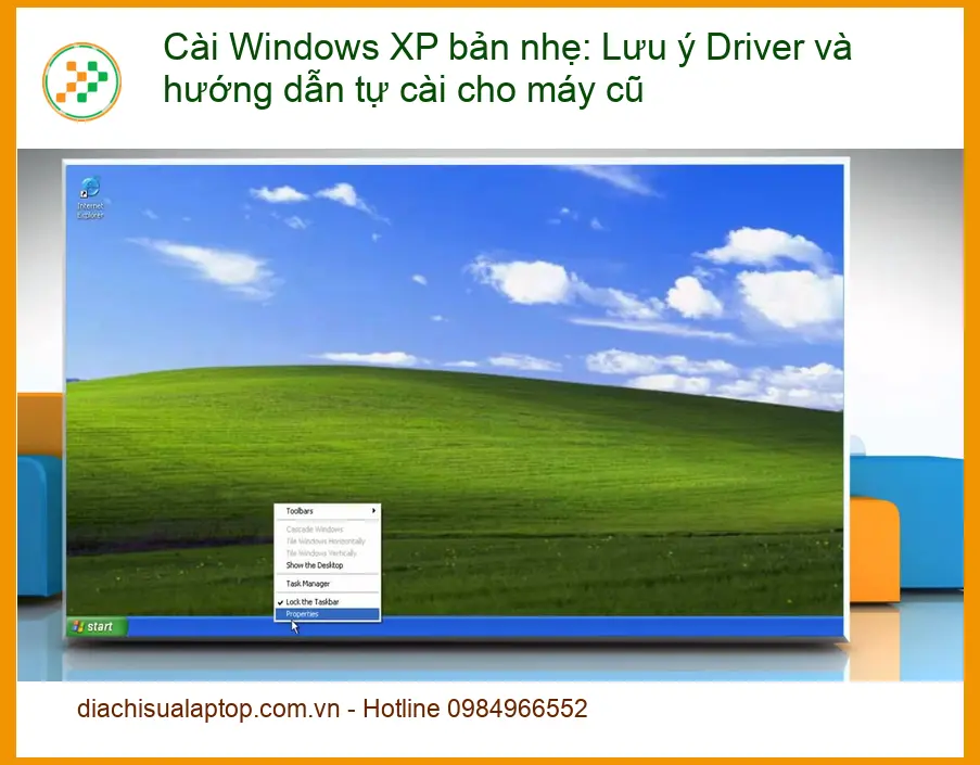 Windows Cài XP bản nhẹ cho máy cũ - Hướng dẫn tự xử lý tại nhà