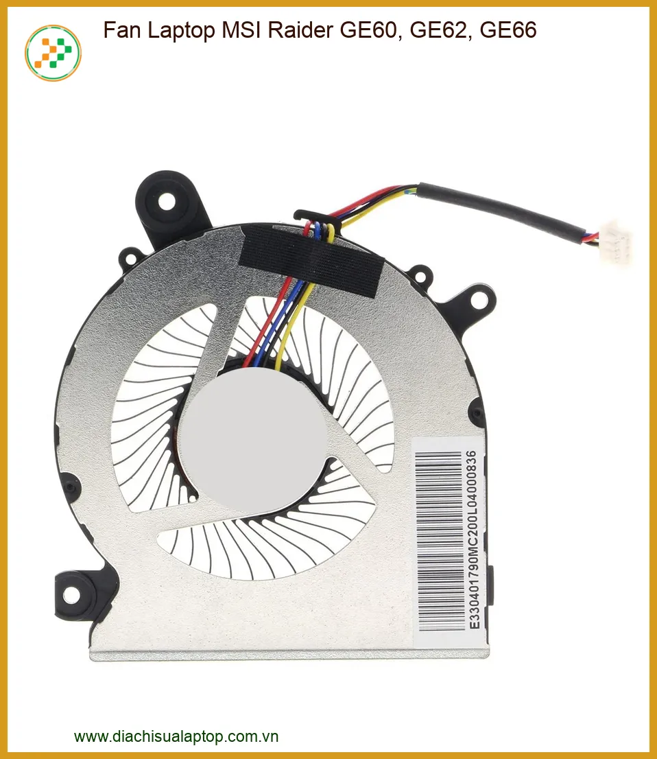 Quạt tản nhiệt Laptop MSI Raider GE60, GE62, GE66 - Địa chỉ thay lấy liền TPHCM