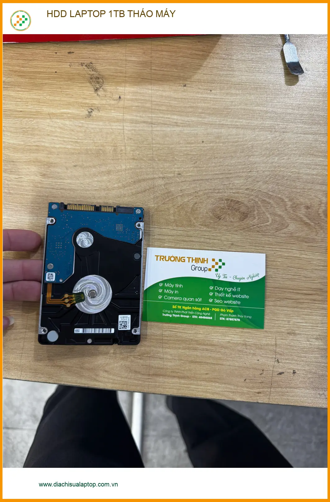 Chị Nguyệt kế toán cần mua HDD laptop 1TB tháo máy Quận 10 uy tín ảnh thực tế 1