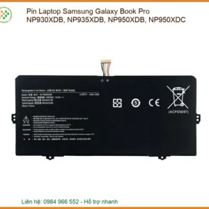 Pin Laptop Samsung Galaxy Book Pro NP930XDB, NP935XDB, NP950XDB, NP950XDC - Thay Mới Chính Hãng, An Toàn Tuyệt Đối