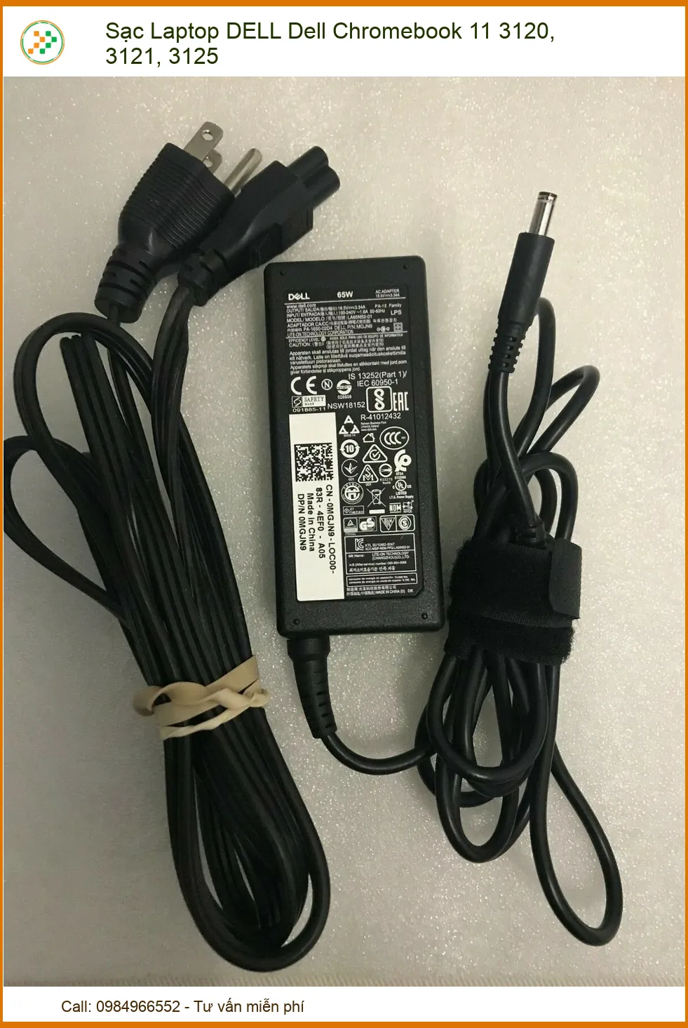 Sạc Laptop DELL Chromebook 11 3120, 3121, 3125 Zin Mới - Thay Lấy Ngay, Bảo Hành Dài Lâu
