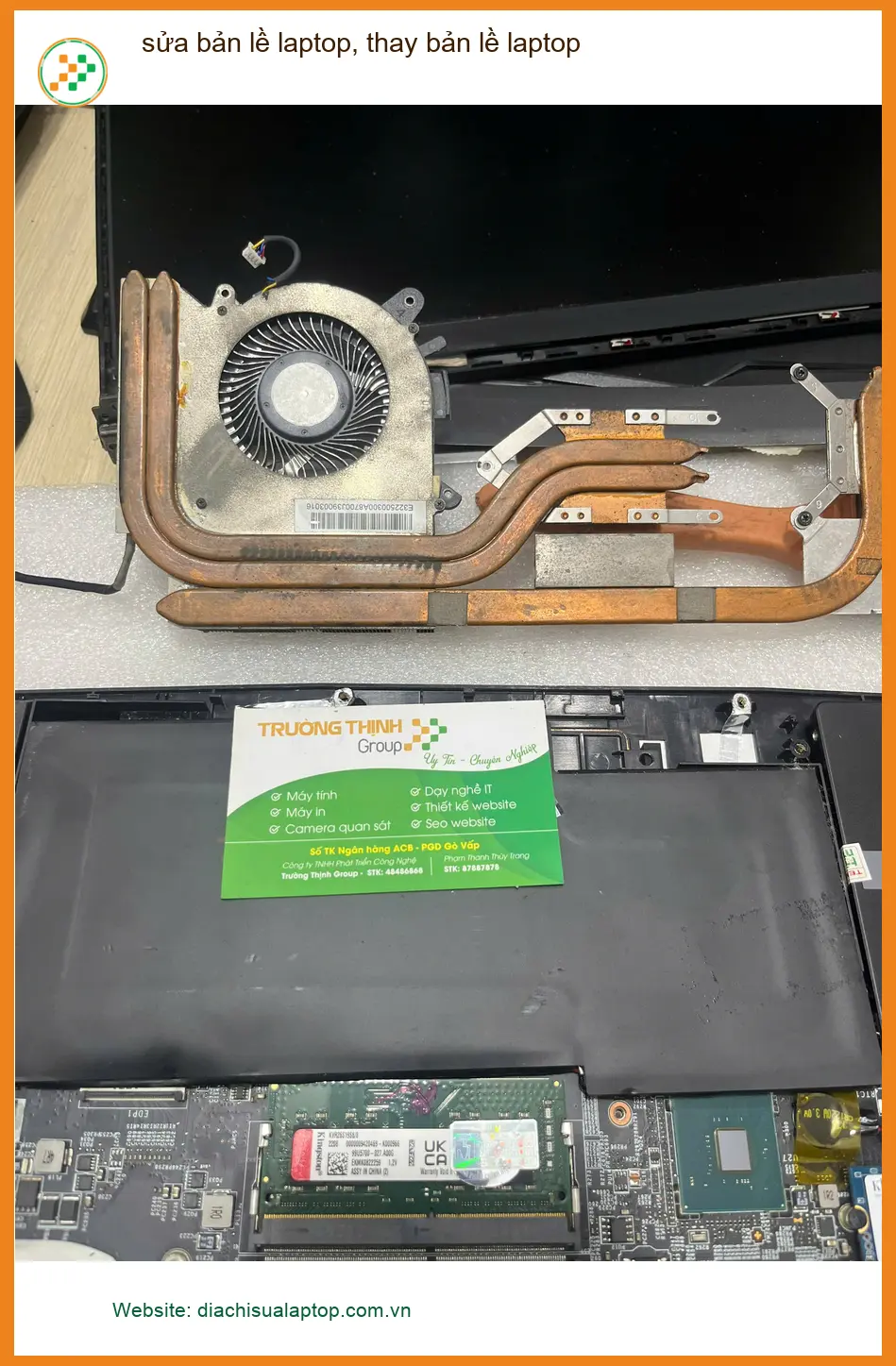 Dịch vụ thay bản lề laptop Quận Bình Thạnh - Anh Quân kiến trúc sư bận rộn review ảnh thực tế 1