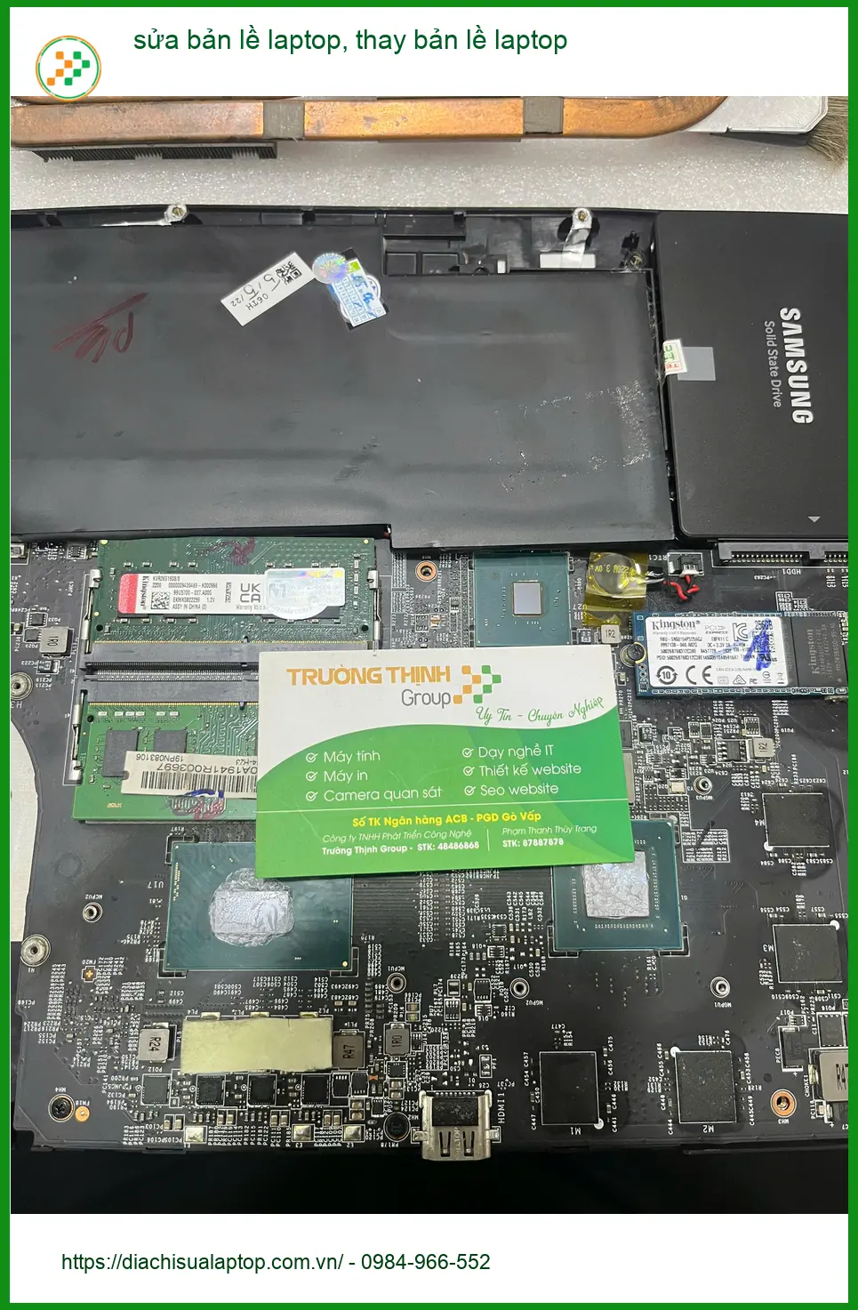 Dịch vụ thay bản lề laptop Quận Bình Thạnh - Anh Quân kiến trúc sư bận rộn review ảnh thực tế 2