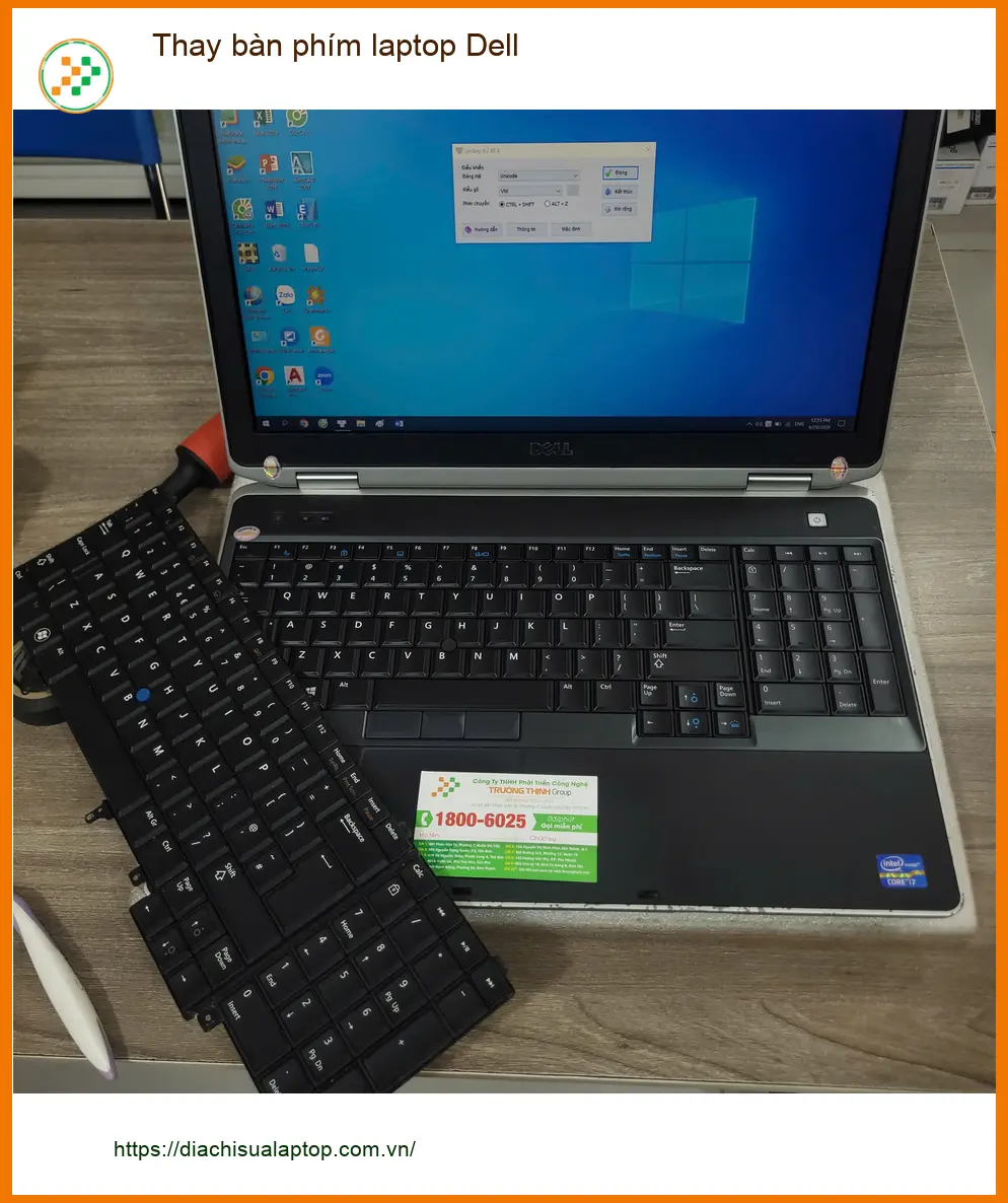 Anh Tấn kỹ sư Quận Tân Bình thay bàn phím laptop Dell lấy ngay ảnh thực tế 2