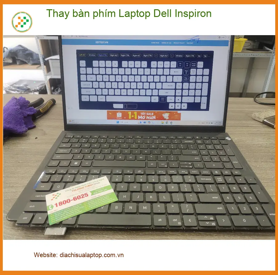 Chú Tấn bận rộn tìm chỗ thay bàn phím Laptop Dell Inspiron Quận 7 nhanh chóng ảnh thực tế 1