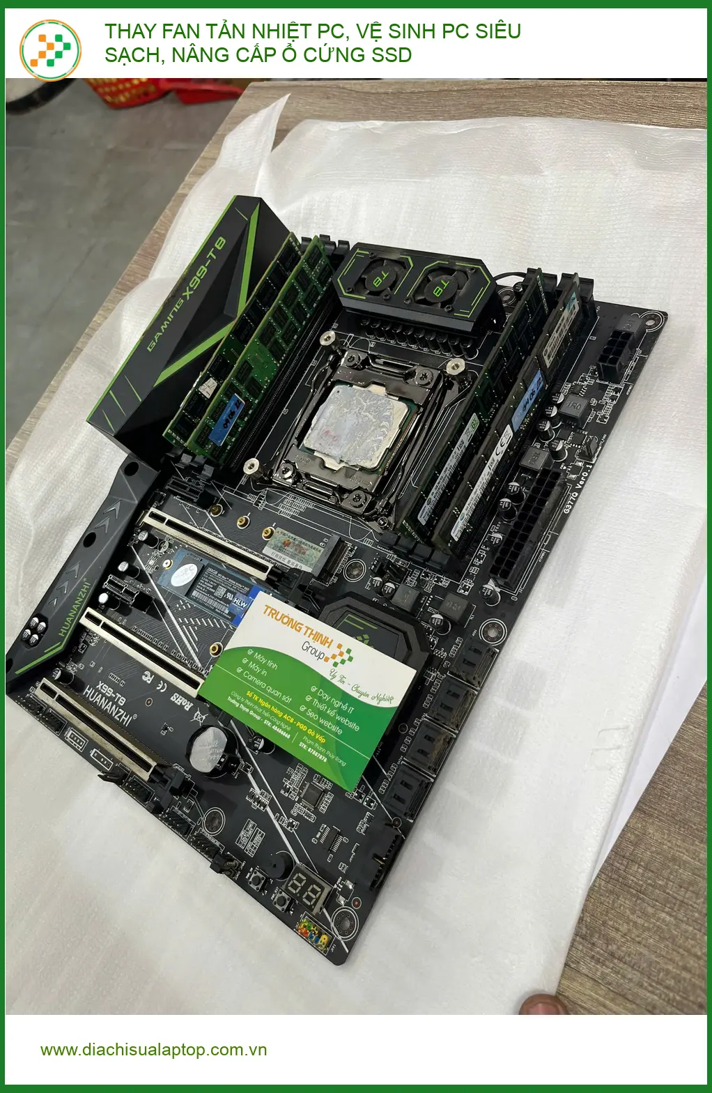Chị Ngọc tìm trung tâm thay fan, vệ sinh PC, nâng cấp SSD ở Quận Bình Thạnh ảnh thực tế 2