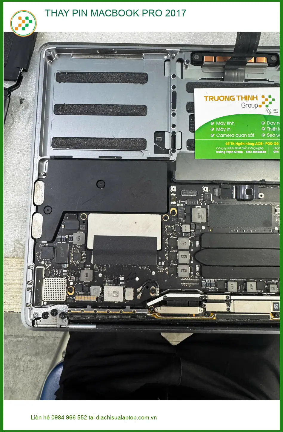 Anh Quân kế toán review: Trung tâm thay PIN MACBOOK PRO 2017 Quận 10 uy tín, lấy ngay ảnh thực tế 2
