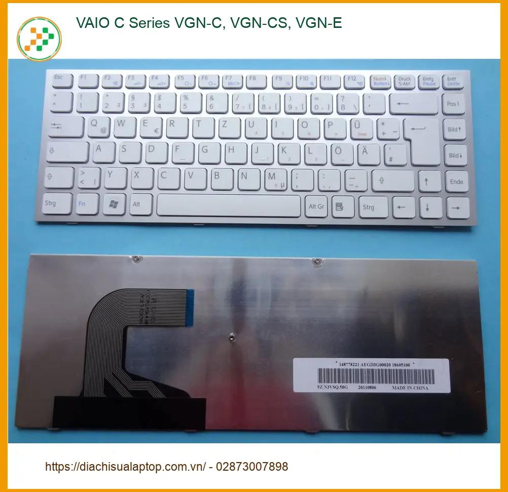Bàn Phím Laptop VAIO VGN-C, VGN-CS, VGN-E - Sửa Nhanh TPHCM