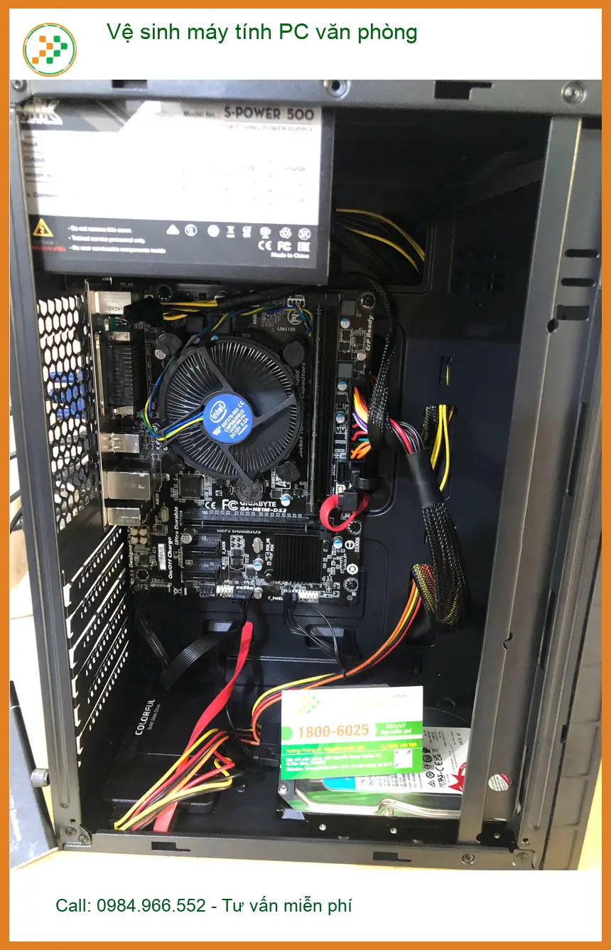 Chú Tùng quản lý review dịch vụ vệ sinh máy tính PC văn phòng Quận Tân Bình ảnh thực tế 2