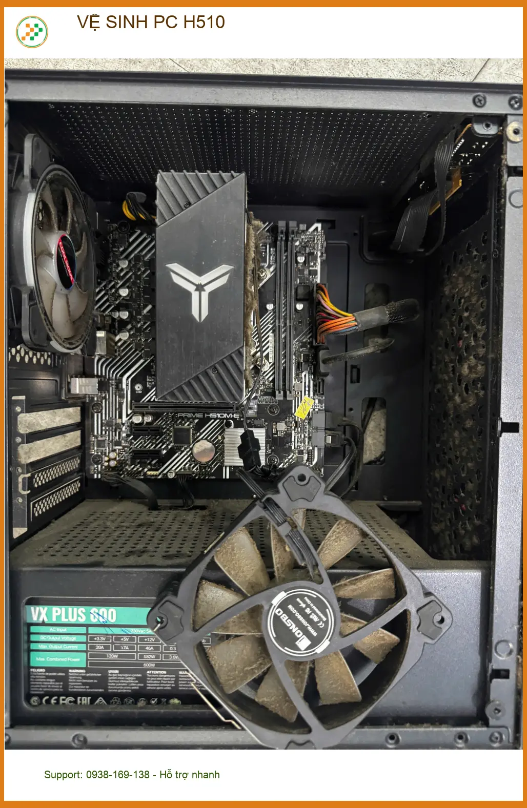 Anh Quân nhân viên văn phòng chia sẻ: Dịch vụ Vệ sinh PC H510 Quận 10 Uy tín ảnh thực tế 1