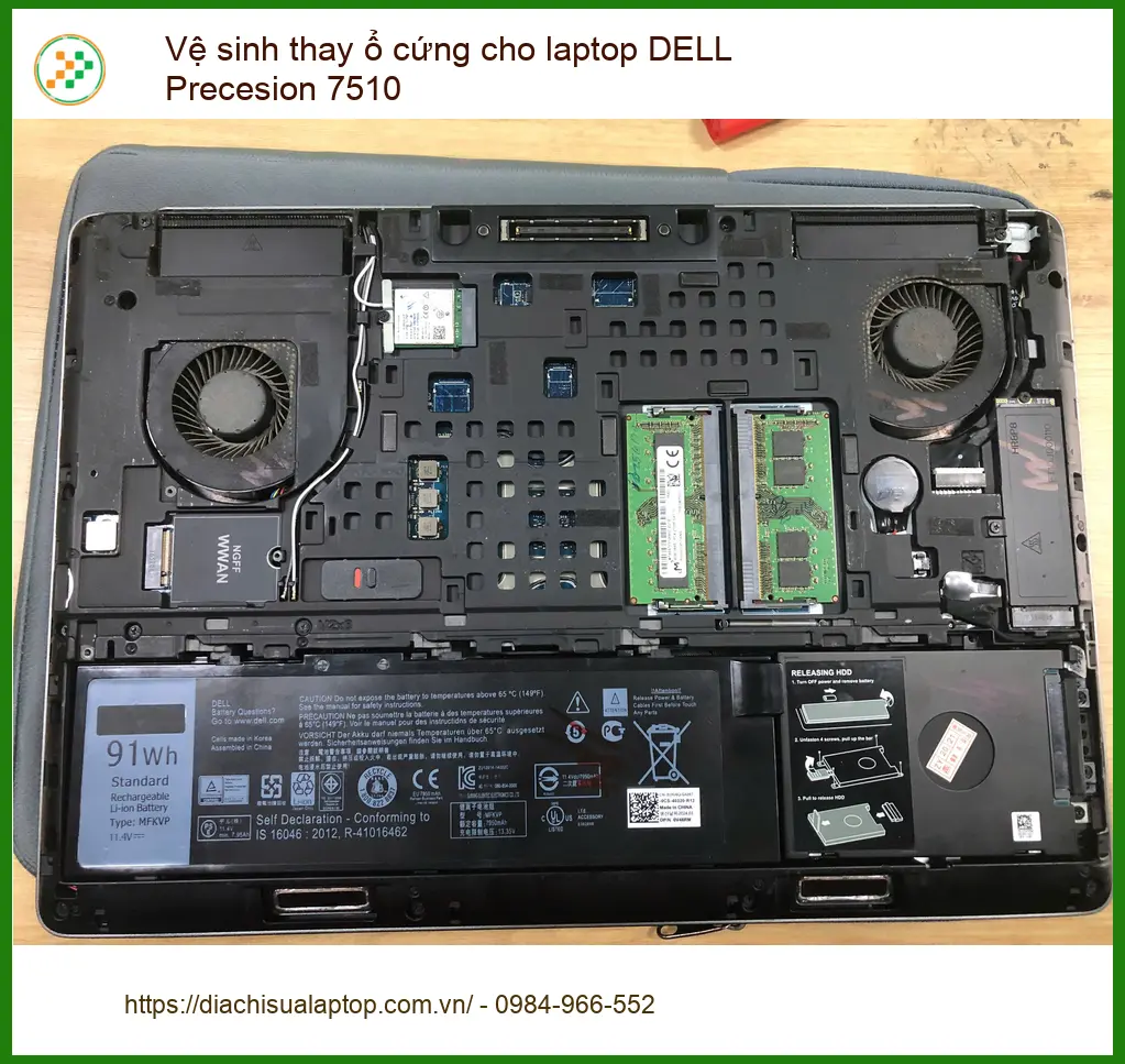 Anh Phước IT: Vệ sinh thay ổ cứng laptop DELL Precision 7510 Quận Bình Tân ảnh thực tế 2