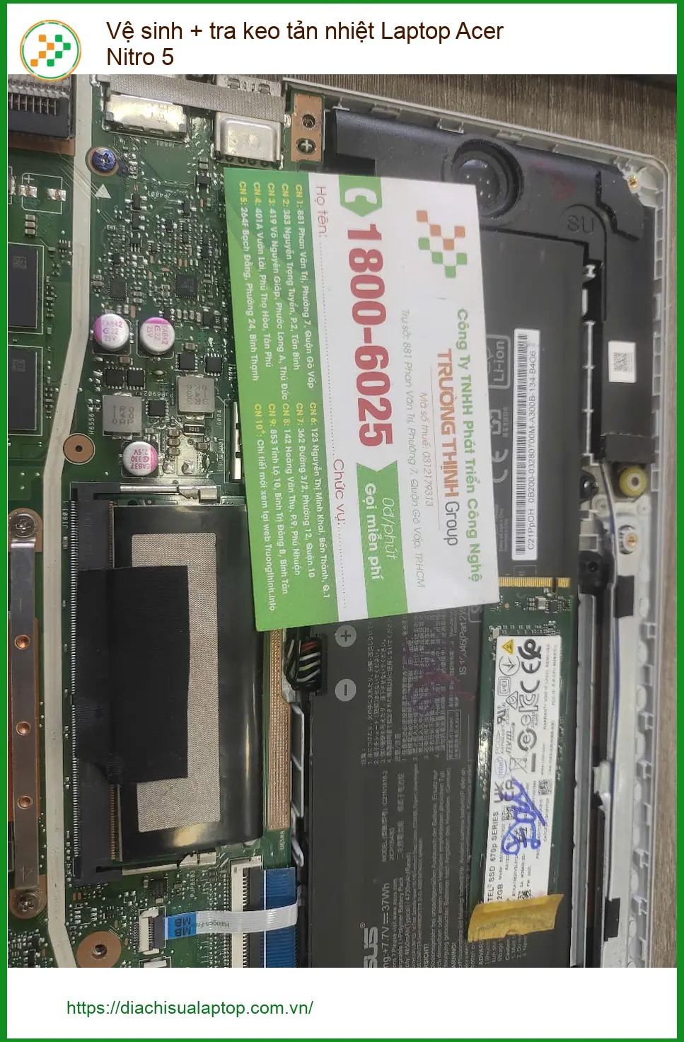 Chú Phúc lo lắng Acer Nitro 5 nóng - vệ sinh tra keo tản nhiệt laptop Quận 7 ảnh thực tế 1
