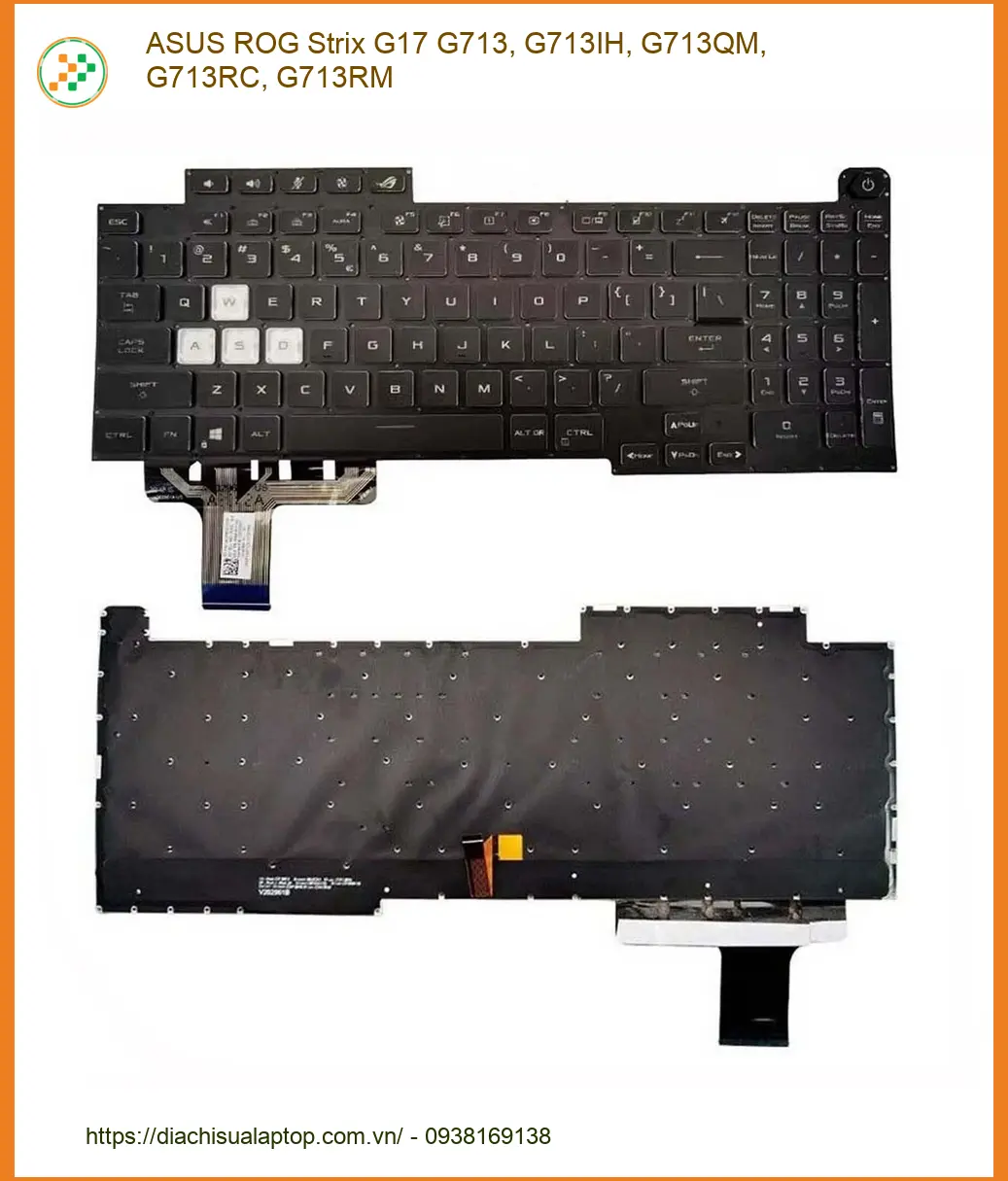 Bàn phím Laptop ASUS ROG Strix G17 - Thay Nhanh TPHCM | Giá Rẻ Hôm Nay
