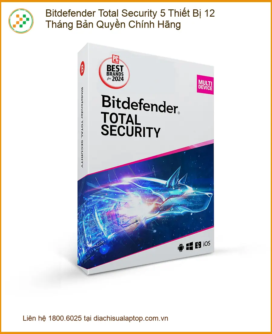 Antivirus Bitdefender Total Security Chính Hãng - Giá rẻ tại Trung tâm TPHCM