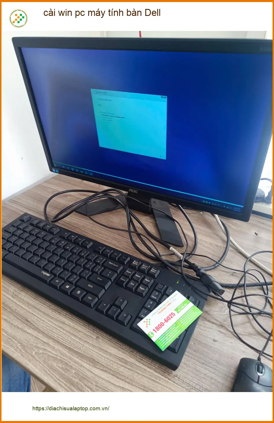 Anh Đạt kỹ sư tìm dịch vụ cài win pc máy tính bàn Dell tại Quận Tân Phú ảnh thực tế 1