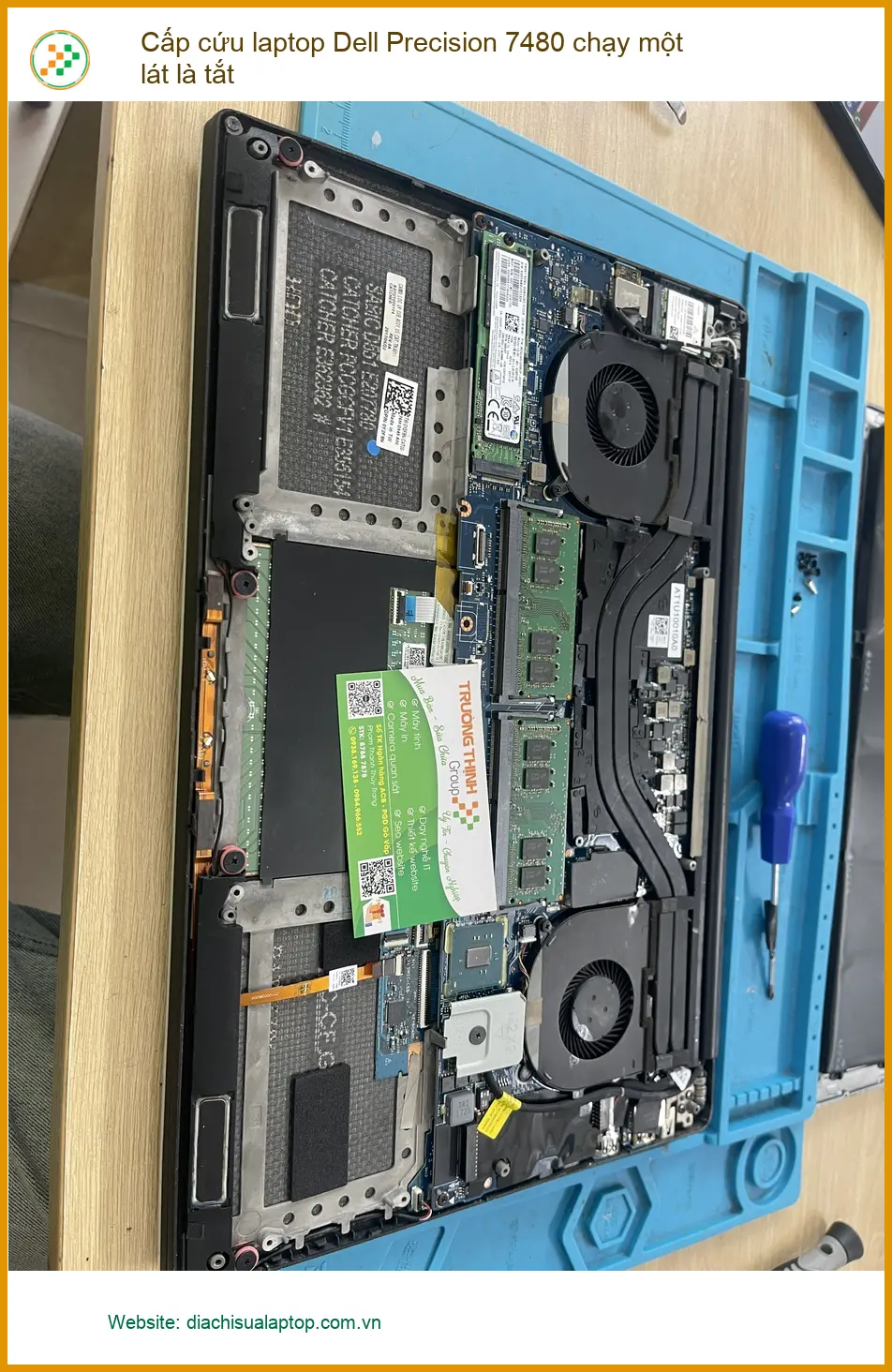 Anh Bảo cứu laptop Dell Precision 7480 tự tắt Quận Phú Nhuận ảnh thực tế 2