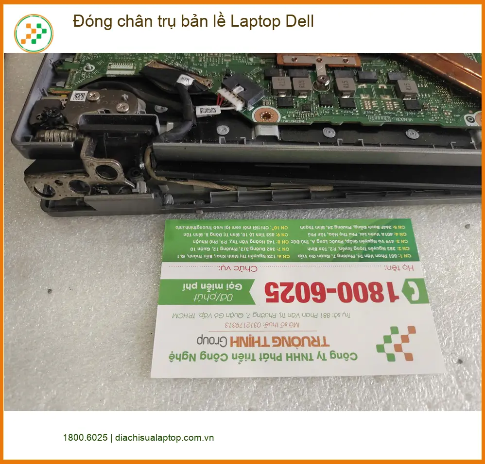 Cô Tuyết nhà báo ở Quận 7 tìm chỗ đóng chân trụ bản lề Laptop Dell uy tín ảnh thực tế 1